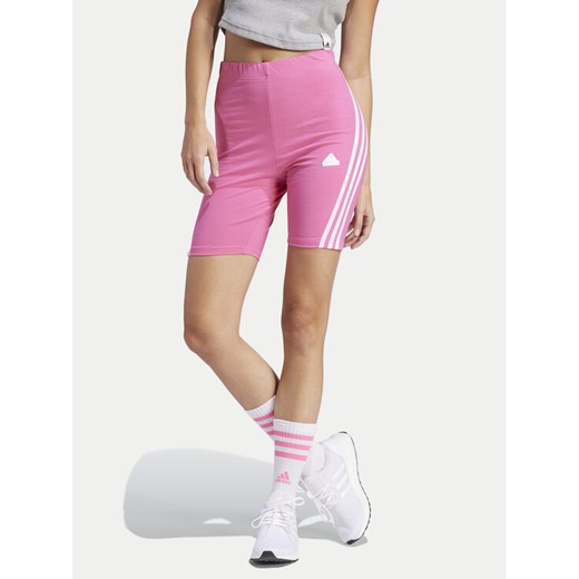 adidas Kolarki Future Icons 3-Stripes IS3630 Różowy Slim Fit ze sklepu MODIVO w kategorii Szorty - zdjęcie 182614175