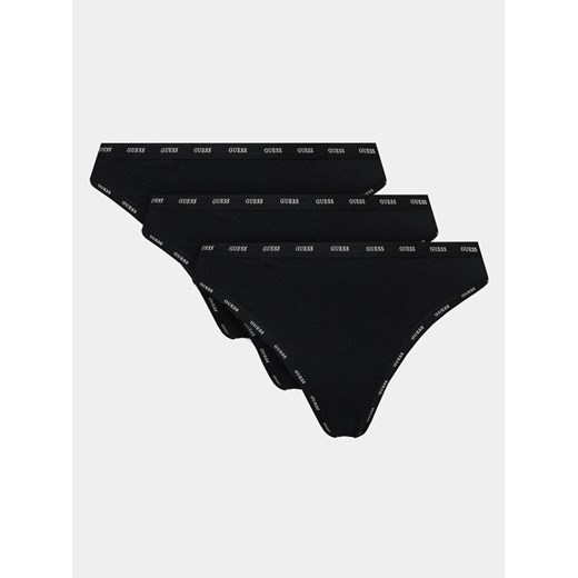 Guess Komplet 3 par stringów O4GG13 K6YW1 Czarny ze sklepu MODIVO w kategorii Majtki damskie - zdjęcie 182614177