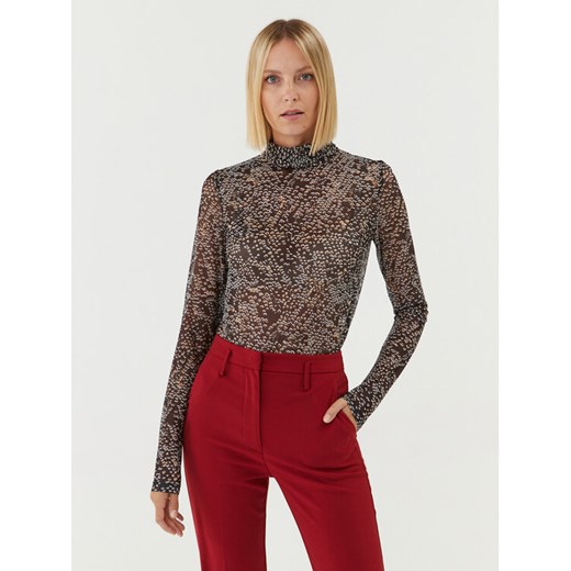 Bruuns Bazaar Bluzka Phlox BBW3006 Czarny Slim Fit ze sklepu MODIVO w kategorii Bluzki damskie - zdjęcie 182614188