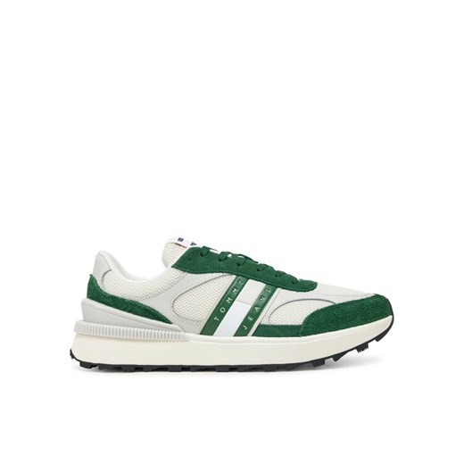 Tommy Jeans Sneakersy Tjm Technical Runner Ess EM0EM01537 Zielony ze sklepu MODIVO w kategorii Buty sportowe męskie - zdjęcie 182614196