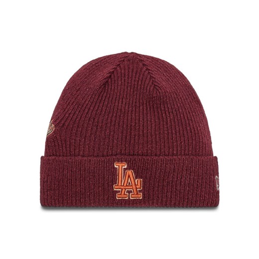 New Era Czapka LA Dodgers World Series Patch Cuff Knit Beanie 60580732 Czerwony ze sklepu MODIVO w kategorii Czapki zimowe damskie - zdjęcie 182614239
