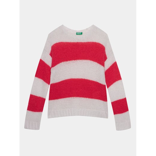 United Colors Of Benetton Sweter 126QQ104P Różowy Regular Fit ze sklepu MODIVO w kategorii Swetry dziewczęce - zdjęcie 182614307