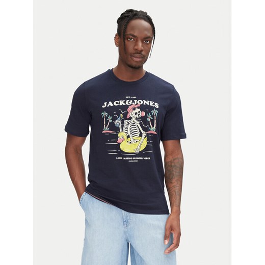 Jack&Jones T-Shirt Eljah 12268472 Granatowy Relaxed Fit ze sklepu MODIVO w kategorii T-shirty męskie - zdjęcie 182614327