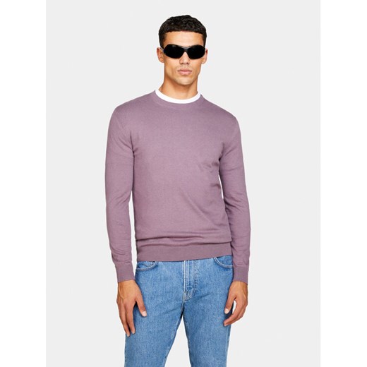 Sisley Sweter 10F2S1C78 Fioletowy Slim Fit ze sklepu MODIVO w kategorii Swetry męskie - zdjęcie 182614338