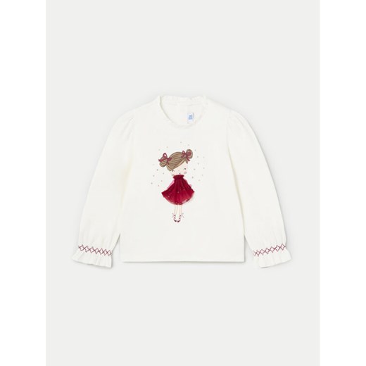 Mayoral Bluzka 2048 Écru Regular Fit ze sklepu MODIVO w kategorii Bluzy i swetry - zdjęcie 182614388