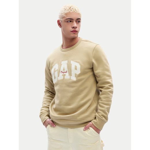 Gap Bluza 817080-00 Beżowy Regular Fit ze sklepu MODIVO w kategorii Bluzy męskie - zdjęcie 182614397