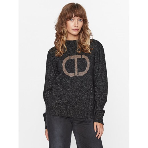 TWINSET Sweter 232TT3203 Czarny Regular Fit ze sklepu MODIVO w kategorii Swetry damskie - zdjęcie 182614398