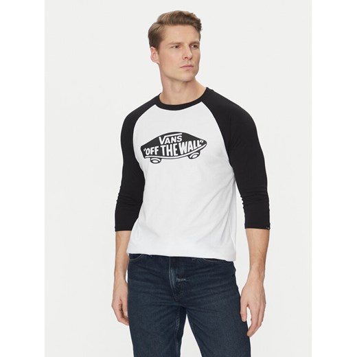 Vans Longsleeve Raglan Athletic VN000XXMYB21 Biały Slim Fit ze sklepu MODIVO w kategorii T-shirty męskie - zdjęcie 182614507