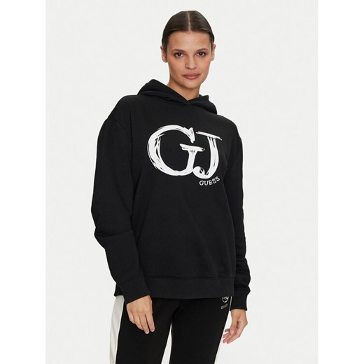 Guess Bluza Sara V4YQ00 K68I4 Czarny Relaxed Fit ze sklepu MODIVO w kategorii Bluzy damskie - zdjęcie 182614515