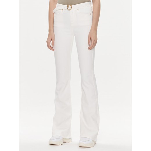 Pinko Jeansy Flora 100166 A1JM Biały Regular Fit ze sklepu MODIVO w kategorii Jeansy damskie - zdjęcie 182614517