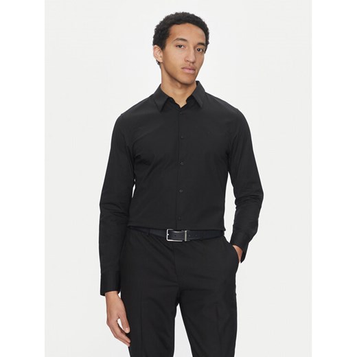 Calvin Klein Koszula LV04LB145G Czarny Slim Fit ze sklepu MODIVO w kategorii Koszule męskie - zdjęcie 182614528