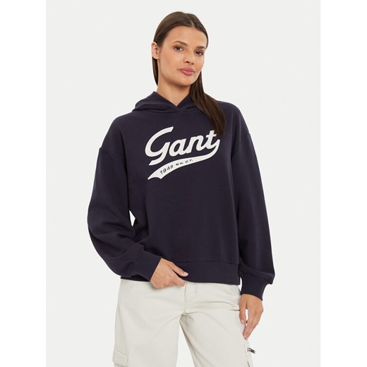 Gant Bluza 4200489 Granatowy Loose Fit ze sklepu MODIVO w kategorii Bluzy damskie - zdjęcie 182614577