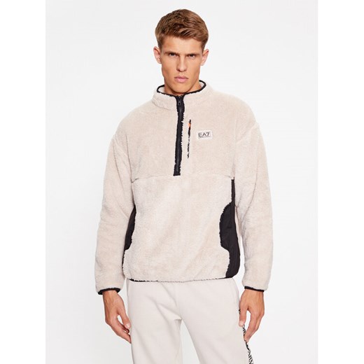 EA7 Emporio Armani Bluza 6RPM47 PJSFZ 1716 Beżowy Regular Fit ze sklepu MODIVO w kategorii Bluzy męskie - zdjęcie 182614628