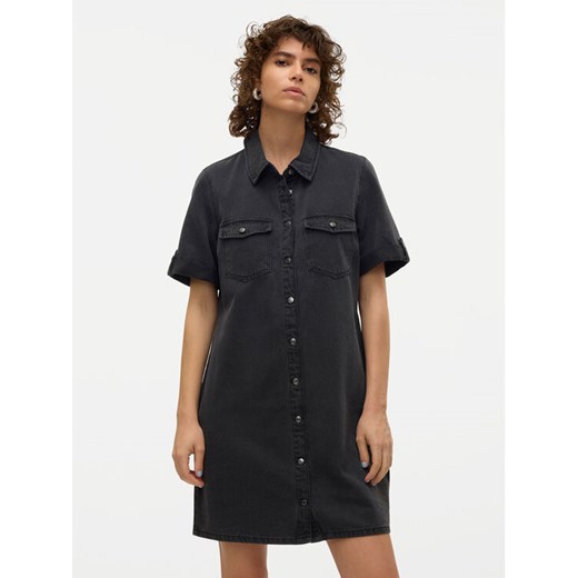 Vero Moda Sukienka jeansowa Jennie 10309665 Czarny Regular Fit ze sklepu MODIVO w kategorii Sukienki - zdjęcie 182614645