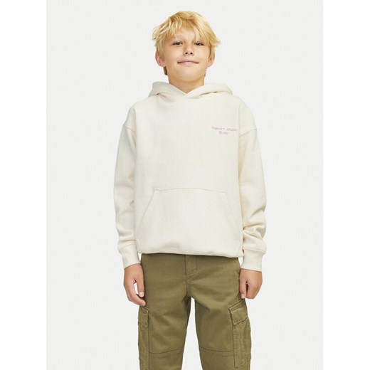 Jack&Jones Junior Bluza Noho Back Graphic 12263292 Écru Relaxed Fit ze sklepu MODIVO w kategorii Bluzy chłopięce - zdjęcie 182614739