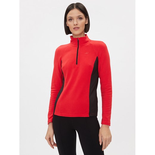 4F Bielizna termoaktywna górna 4FAW23UFLEF032 Czerwony Slim Fit ze sklepu MODIVO w kategorii Bielizna termoaktywna damska - zdjęcie 182614866