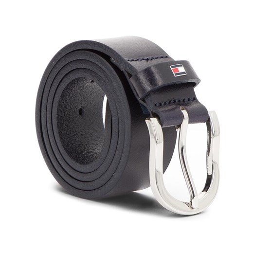 Tommy Hilfiger Pasek Damski New Danny Belt WW0WW11590 70 Granatowy ze sklepu MODIVO w kategorii Paski damskie - zdjęcie 182614936