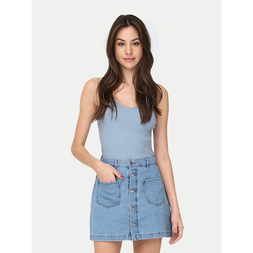 JDY Top Nanna 15180497 Błękitny Slim Fit ze sklepu MODIVO w kategorii Bluzki damskie - zdjęcie 182614986