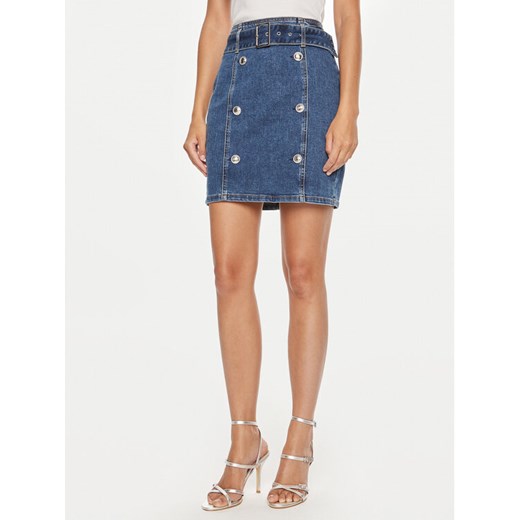 Guess Spódnica jeansowa W4YD0Q D55M0 Niebieski Regular Fit ze sklepu MODIVO w kategorii Spódnice - zdjęcie 182615027