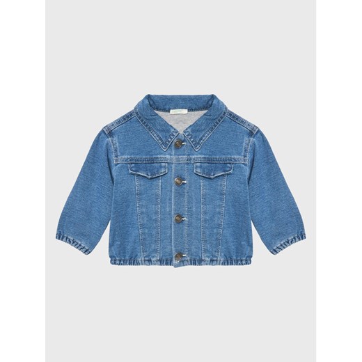 United Colors Of Benetton Kurtka jeansowa 2BAYAN00F Niebieski Regular Fit ze sklepu MODIVO w kategorii Kurtki dziewczęce - zdjęcie 182615127