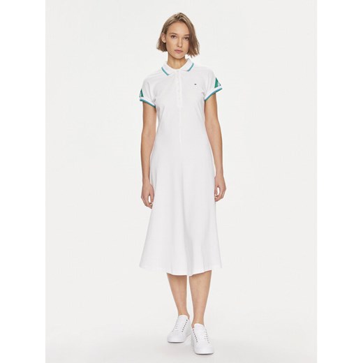 Tommy Hilfiger Sukienka codzienna WW0WW41269 Biały Regular Fit ze sklepu MODIVO w kategorii Sukienki - zdjęcie 182615129