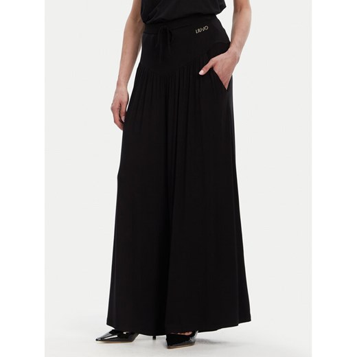 Liu Jo Beachwear Spodnie materiałowe VA5039 JS360 Czarny Relaxed Fit ze sklepu MODIVO w kategorii Spodnie damskie - zdjęcie 182615156