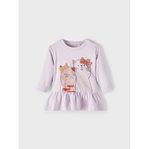 NAME IT Bluzka 13210044 Fioletowy Regular Fit ze sklepu MODIVO w kategorii Bluzki dziewczęce - zdjęcie 182615238