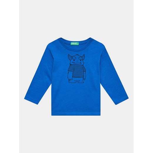 United Colors Of Benetton Bluzka 3096G10AS Niebieski Regular Fit ze sklepu MODIVO w kategorii T-shirty chłopięce - zdjęcie 182615267