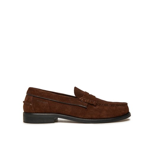 Tommy Hilfiger Lordsy Classic Hilfiger Suede Loafer FM0FM05363 Brązowy ze sklepu MODIVO w kategorii Półbuty męskie - zdjęcie 182615329