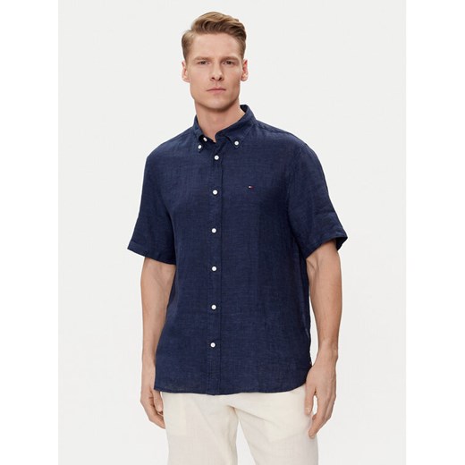 Tommy Hilfiger Koszula MW0MW35207 Granatowy Regular Fit ze sklepu MODIVO w kategorii Koszule męskie - zdjęcie 182615338