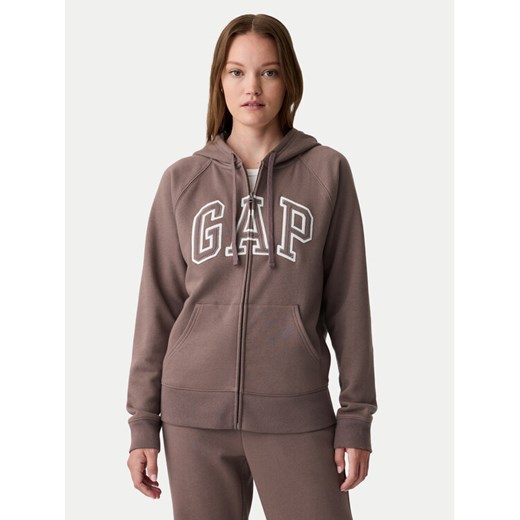 Gap Bluza 463503-49 Brązowy Regular Fit ze sklepu MODIVO w kategorii Bluzy damskie - zdjęcie 182615348
