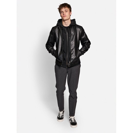 Redefined Rebel Kurtka z imitacji skóry Chris 225008 Czarny Regular Fit ze sklepu MODIVO w kategorii Kurtki męskie - zdjęcie 182615357