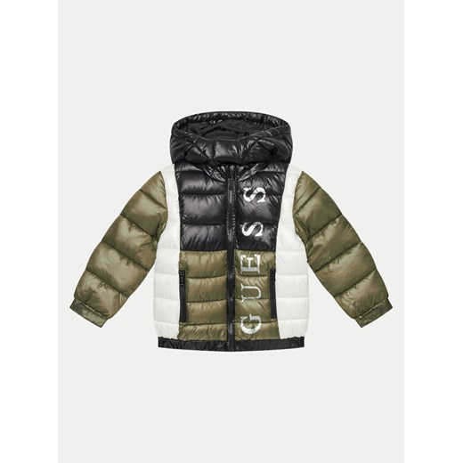 Guess Kurtka puchowa N4BL06 WEGY0 Kolorowy Regular Fit ze sklepu MODIVO w kategorii Kurtki chłopięce - zdjęcie 182615359