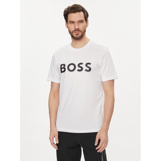 Boss T-Shirt Tee 1 50506344 Biały Regular Fit ze sklepu MODIVO w kategorii T-shirty męskie - zdjęcie 182615365