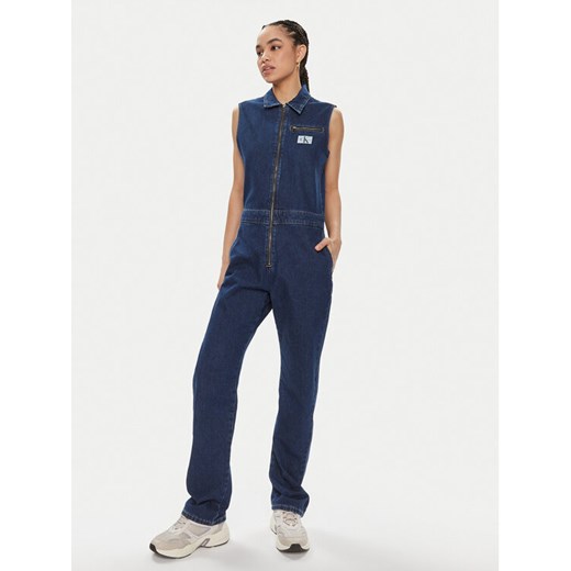 Calvin Klein Jeans Kombinezon J20J222840 Granatowy Regular Fit ze sklepu MODIVO w kategorii Kombinezony damskie - zdjęcie 182615389