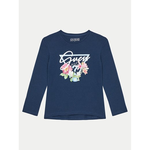 Guess Bluzka J4YI38 K6YW4 Niebieski Regular Fit ze sklepu MODIVO w kategorii Bluzki dziewczęce - zdjęcie 182615458