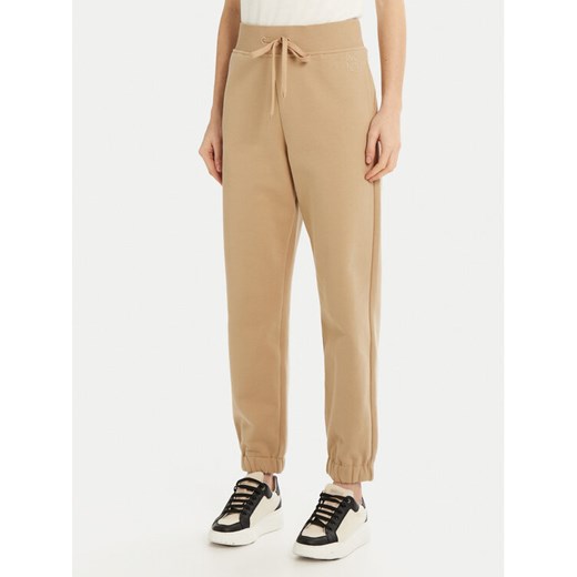 Weekend Max Mara Spodnie dresowe Olimpia 2515781031 Beżowy Regular Fit ze sklepu MODIVO w kategorii Spodnie damskie - zdjęcie 182615466