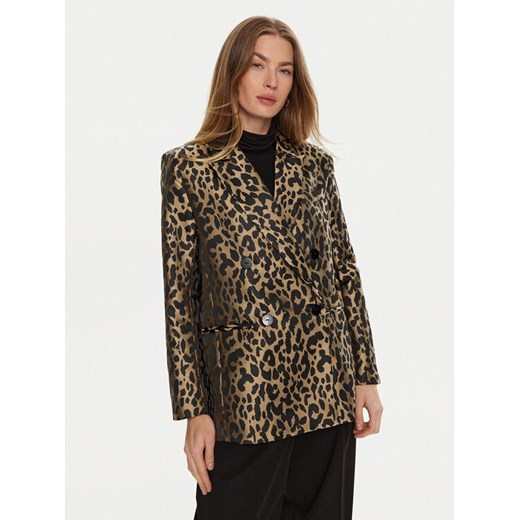 Lola Casademunt by Maite Marynarka MF2402002 Brązowy Regular Fit ze sklepu MODIVO w kategorii Marynarki damskie - zdjęcie 182615488