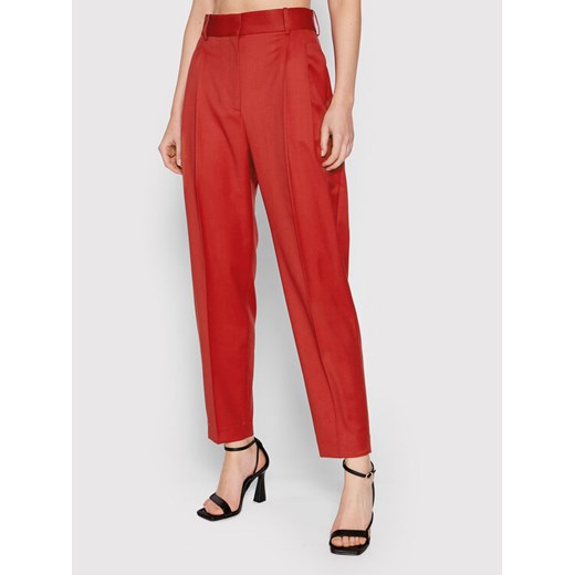 Fabiana Filippi Chinosy PAD272W355 Czerwony Regular Fit ze sklepu MODIVO w kategorii Spodnie damskie - zdjęcie 182615498