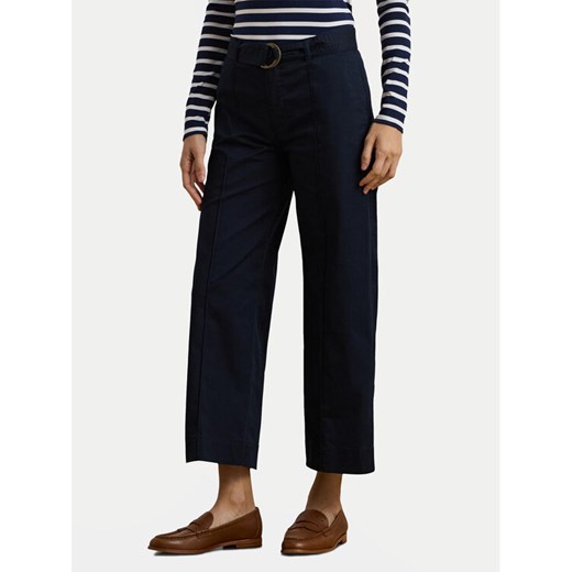 LAUREN RALPH LAUREN Kuloty 200876606005 Granatowy Wide Leg ze sklepu MODIVO w kategorii Spodnie damskie - zdjęcie 182615509