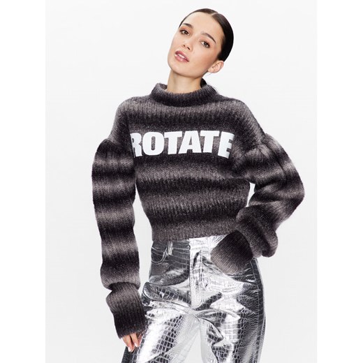 ROTATE Sweter Mohair Knit RT2404 Szary Regular Fit ze sklepu MODIVO w kategorii Swetry damskie - zdjęcie 182615518