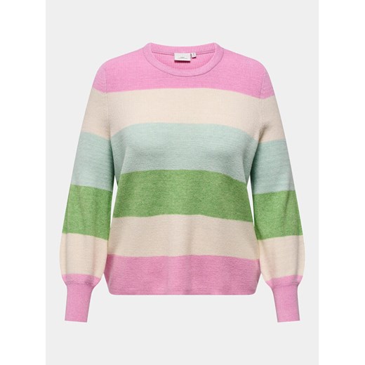 ONLY Carmakoma Sweter New Daria 15306802 Kolorowy Regular Fit ze sklepu MODIVO w kategorii Swetry damskie - zdjęcie 182615646