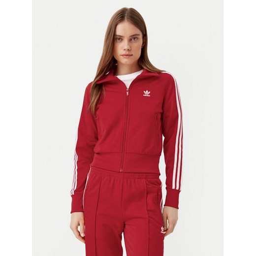 adidas Bluza adicolor Classics Firebird IR8079 Czerwony Regular Fit ze sklepu MODIVO w kategorii Bluzy damskie - zdjęcie 182615678