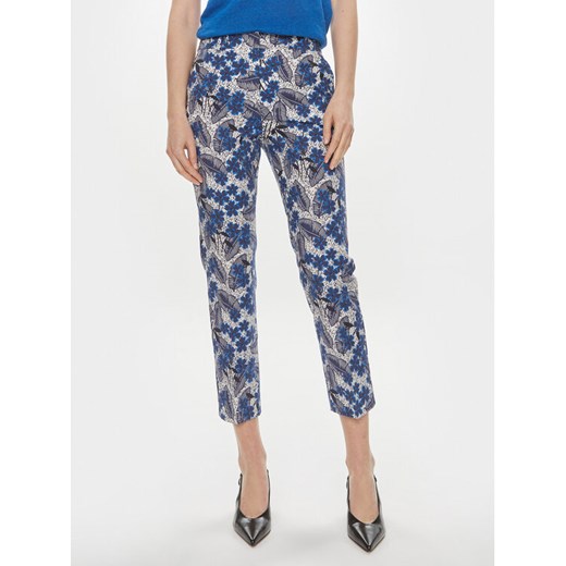 Weekend Max Mara Spodnie materiałowe Ravello 2415131102 Granatowy Slim Fit ze sklepu MODIVO w kategorii Spodnie damskie - zdjęcie 182615749