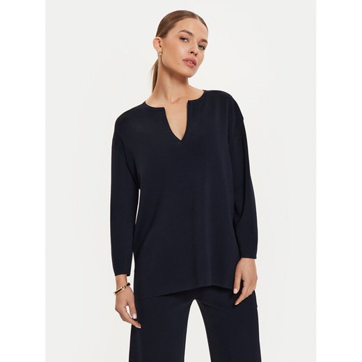 Max Mara Leisure Bluzka Sottile 24263660 Granatowy Relaxed Fit ze sklepu MODIVO w kategorii Bluzki damskie - zdjęcie 182615758