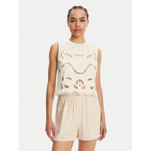 TWINSET Top 251TT2165 Beżowy Loose Fit ze sklepu MODIVO w kategorii Bluzki damskie - zdjęcie 182615796