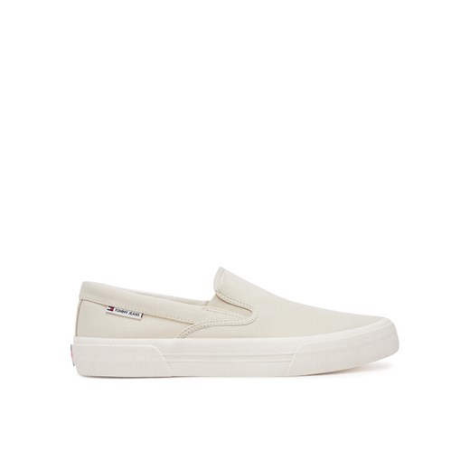 Tommy Jeans Tenisówki Slip On Canvas Color EM0EM01544 Beżowy ze sklepu MODIVO w kategorii Trampki męskie - zdjęcie 182615846