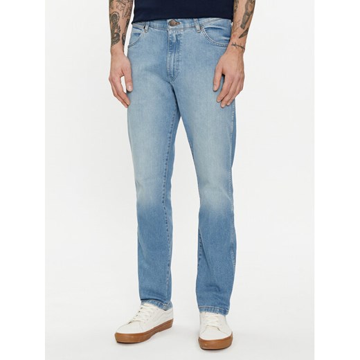 Wrangler Jeansy Larston 112352836 Niebieski Slim Fit ze sklepu MODIVO w kategorii Jeansy męskie - zdjęcie 182615887