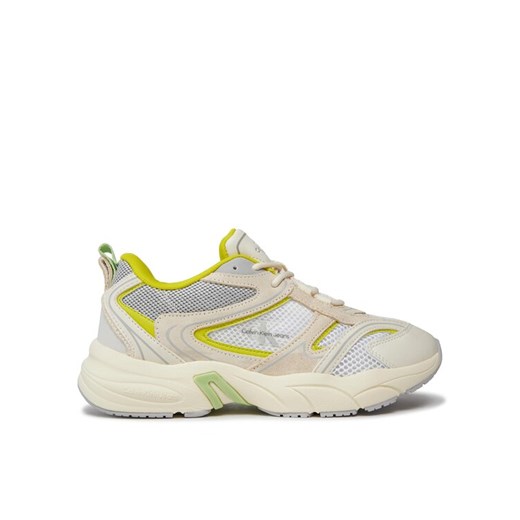 Calvin Klein Jeans Sneakersy Retro Tennis Su-Mesh Wn YW0YW00891 Biały ze sklepu MODIVO w kategorii Buty sportowe damskie - zdjęcie 182615966
