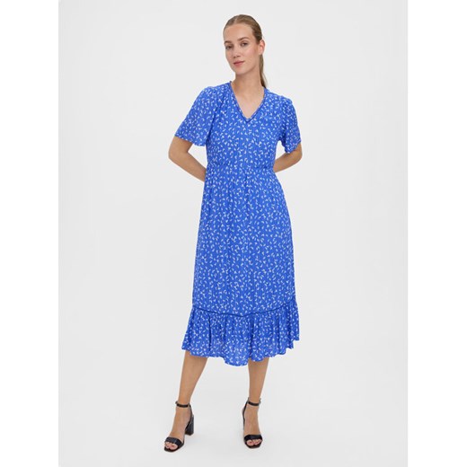 Vero Moda Sukienka codzienna Tirza 10268776 Niebieski Regular Fit ze sklepu MODIVO w kategorii Sukienki - zdjęcie 182615969